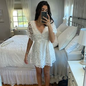 Tobi White Lace Dress